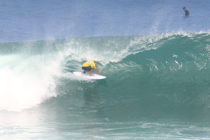 Summer vibes Discus Egg Round Tail Surfboard - White Blue