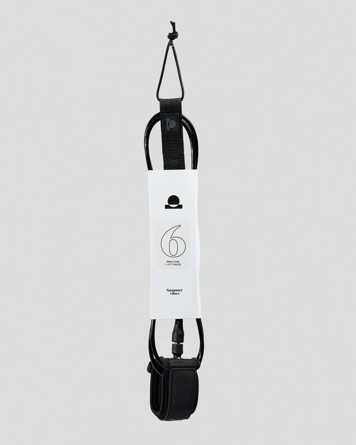 Summer vibes Session 6ft Surfboard Leash Leg rope - Black - Summer vibes