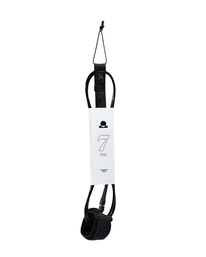 Summer vibes Session 7ft Surfboard Leash Leg rope - Black - Summer vibes