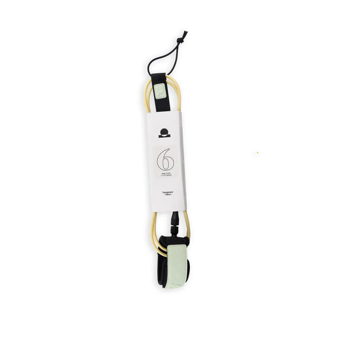 Summer vibes Session 6ft surfboard Leash Leg rope - Mint Tan - Summer vibes