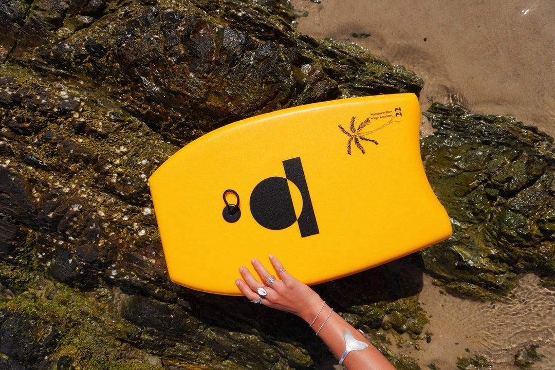 Summer vibes 22" Mini Bodyboard / Kick Board 56cm - Orange white