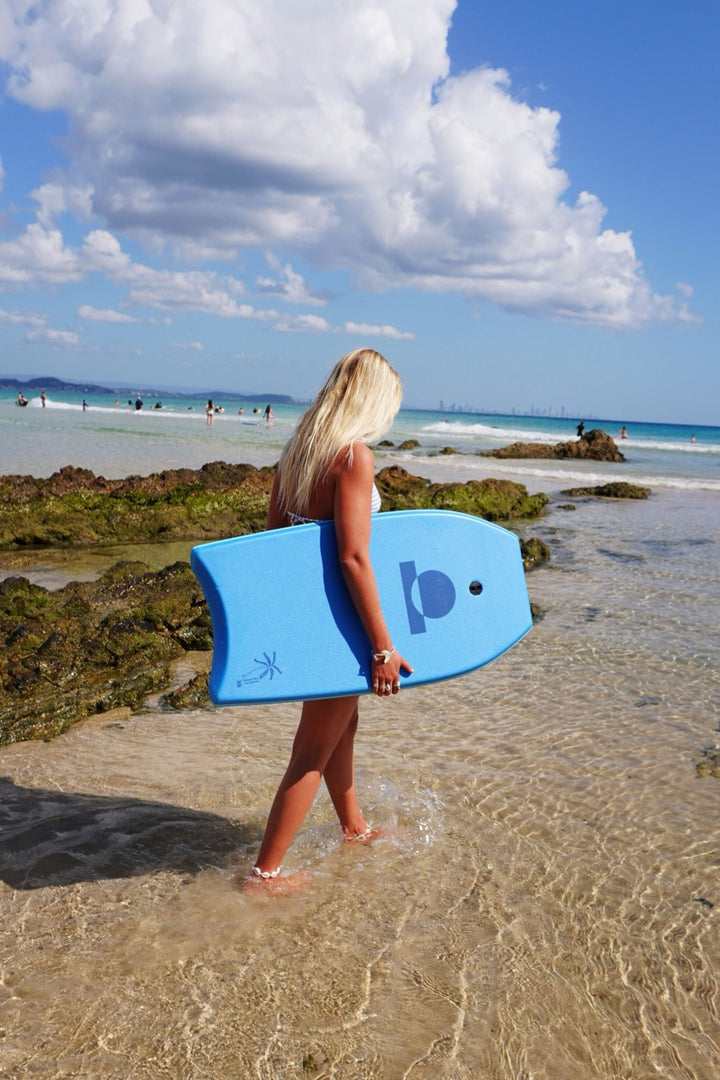 Summer vibes Sessions Bodyboard With Coil - Blue White