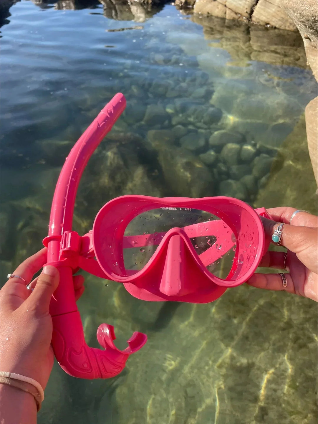 Seaside ave Mask & Snorkel Set - Hibiscus Pink - Summer vibes