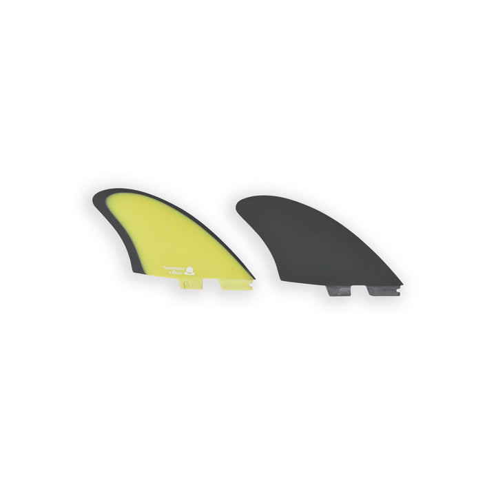 Summer vibes Twin Keel 2-Fin Set FCiiCompatible - 4.5" - Yellow/Black