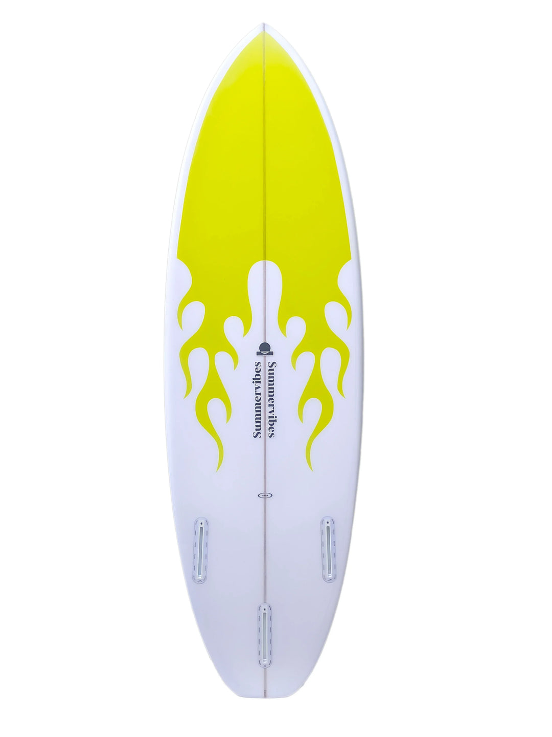 Summer Vibes Grom Youth Shortboard Surfboard - Yellow flame - Summer vibes