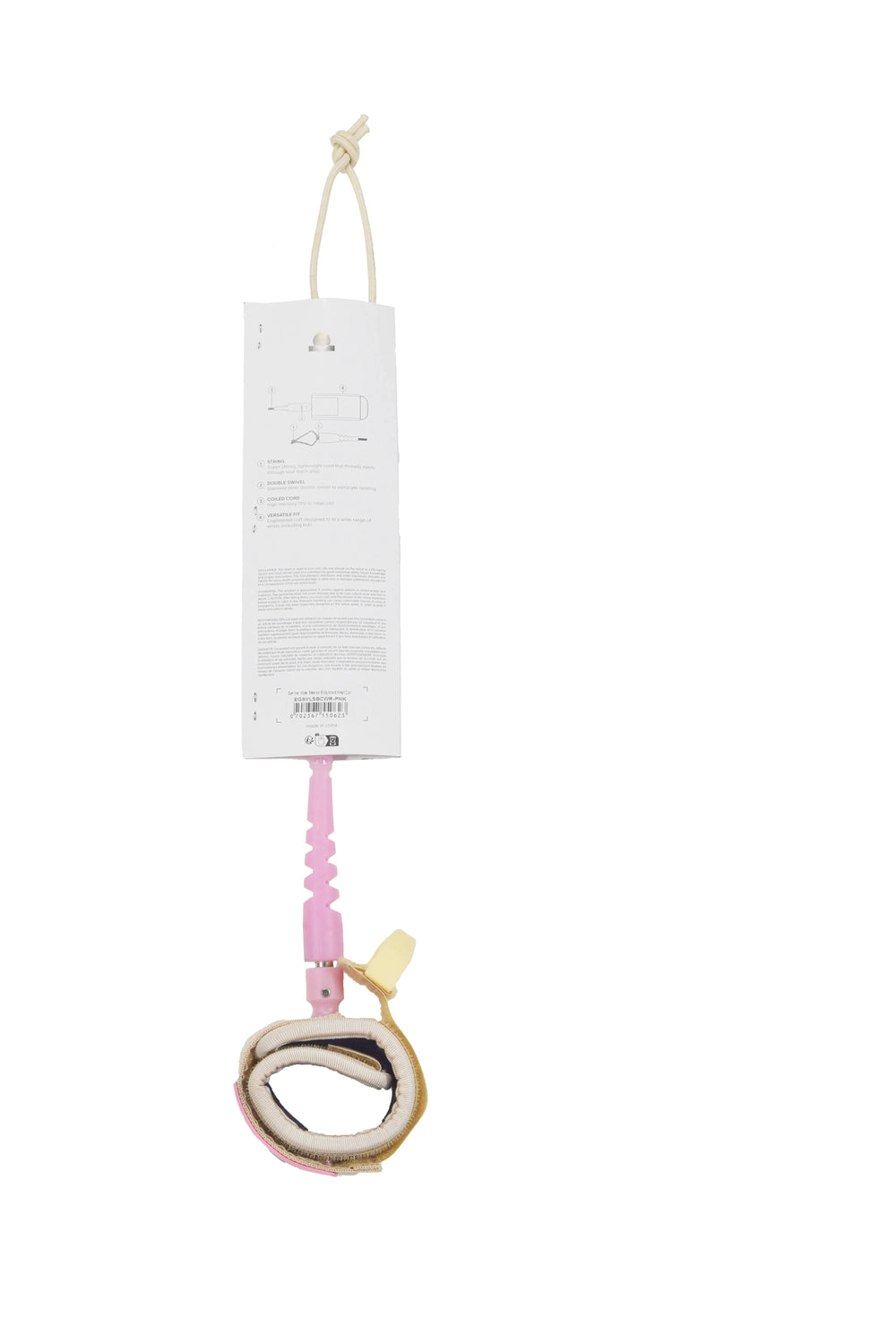 Summer vibes Session Bodyboard Wrist Coil Leash - Pink - Summer vibes