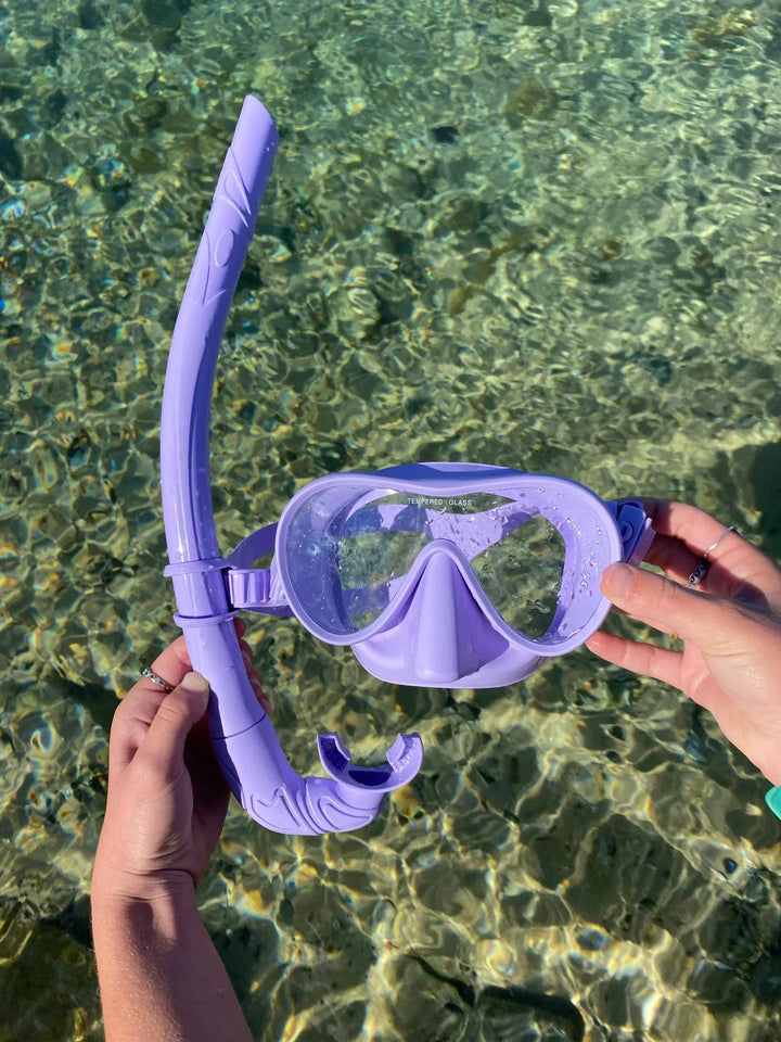 Seaside ave Mask & Snorkel Set - Purple Combo - Summer vibes
