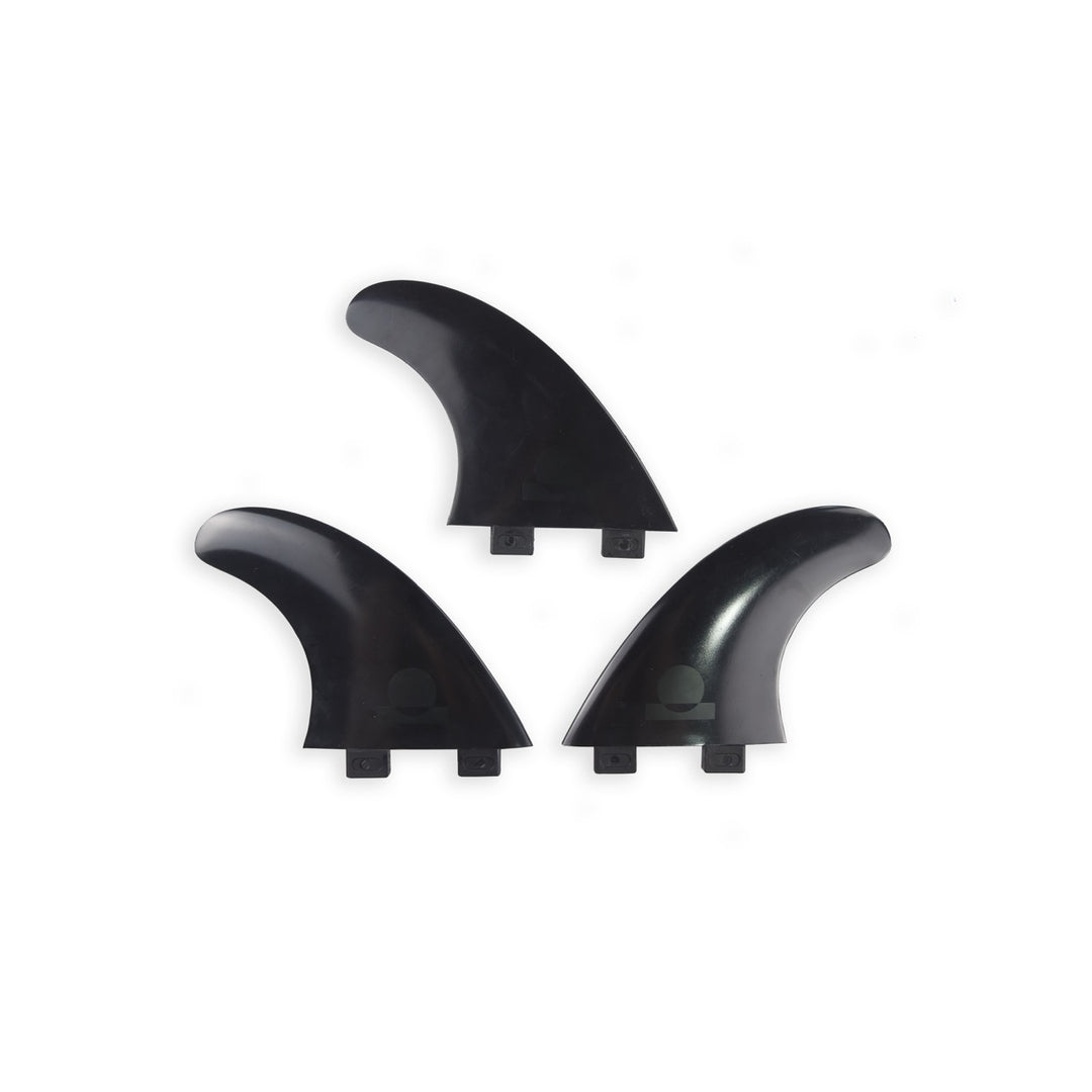 Summer Vibes Session Thruster Surfboard Fins (set of 3) L XL Dual Tab FCS1 - Black