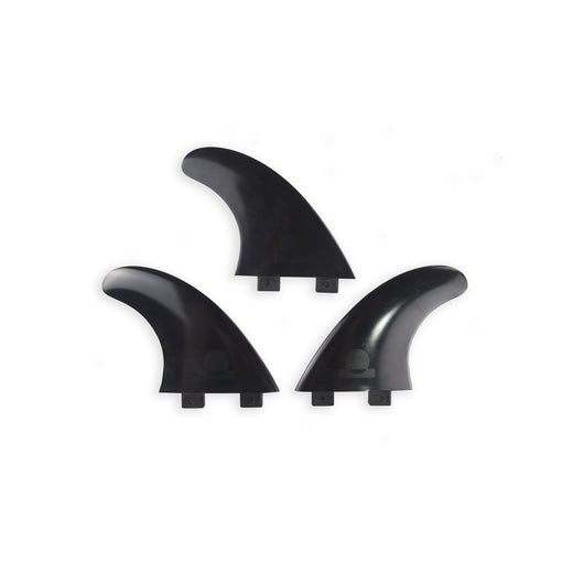 Summer vibes Thruster Surfboard Fins (set of 3) S M Dual Tab FCS1 & FCSii Compatible – Black