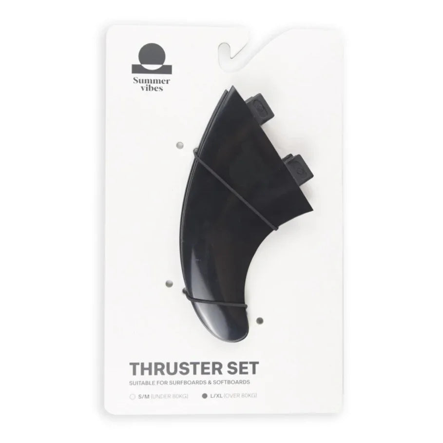 Summer Vibes Session Thruster Surfboard Fins (set of 3) L XL Dual Tab FCS1 - Summer vibes