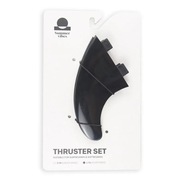 Summer Vibes Session Thruster Surfboard Fins (set of 3) L XL Dual Tab FCS1 - Summer vibes
