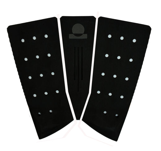 Summer vibes 3-Piece Fish Surfboard Tail Pad / Deck Grip / Traction – Black