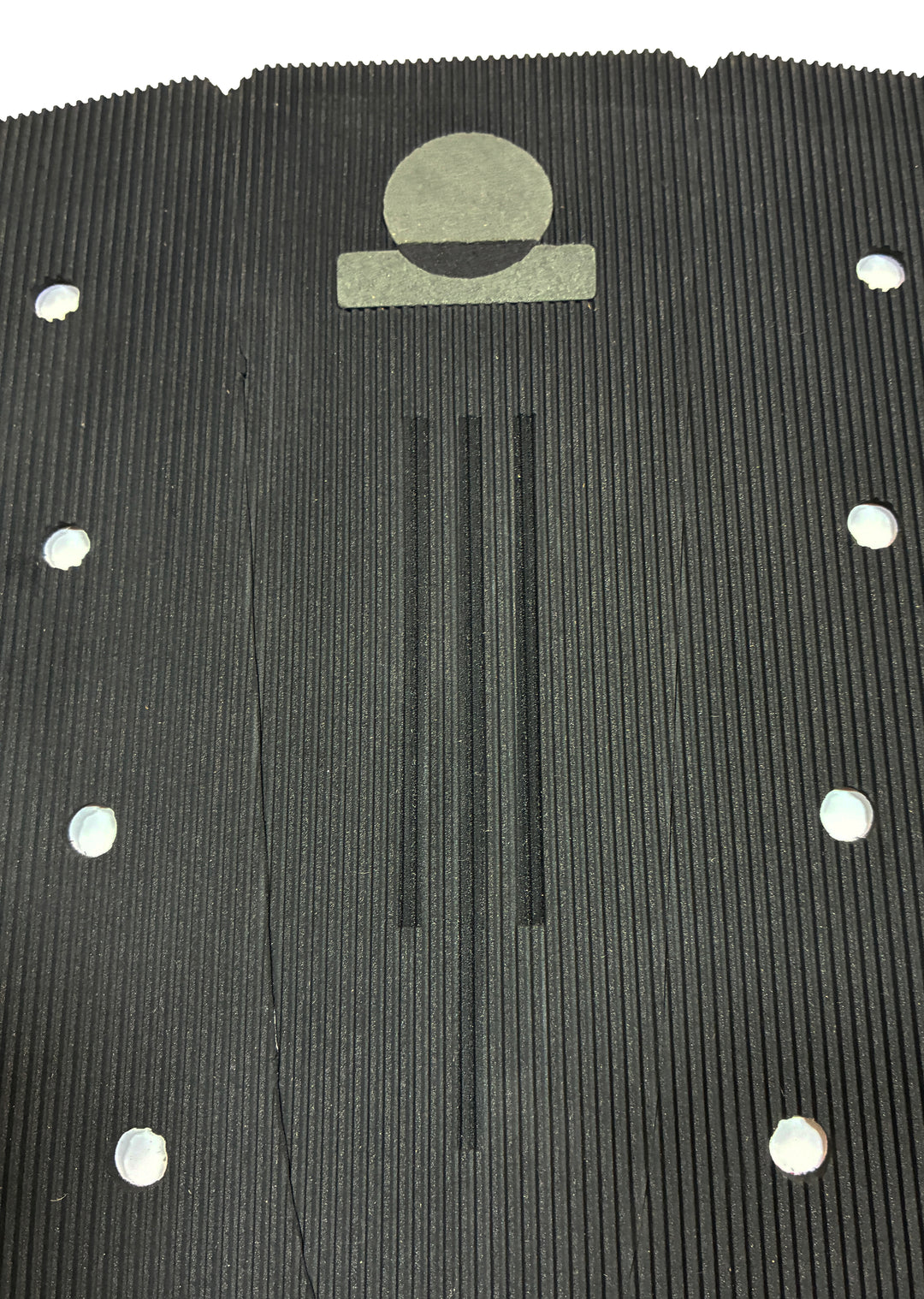 Summer vibes 3-Piece Fish Surfboard Tail Pad / Deck Grip / Traction – Black
