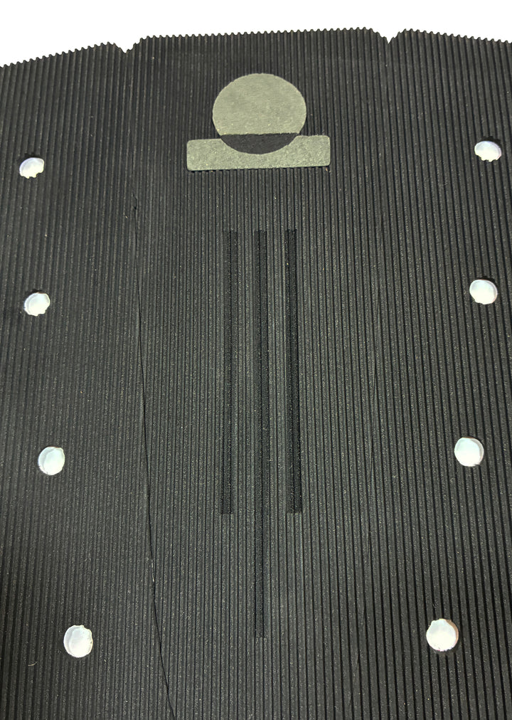 Summer vibes 3-Piece Fish Surfboard Tail Pad / Deck Grip / Traction – Black