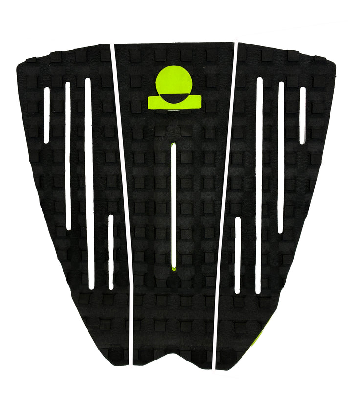 Summer vibes Session 3-Piece GROM SIZE surfboard deck grip traction tail pad - Yellow