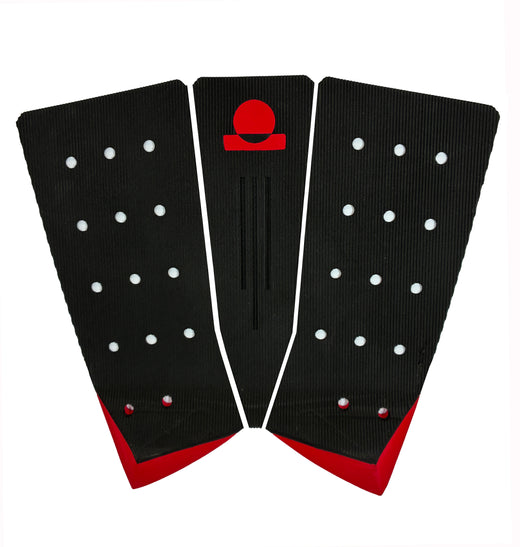 Summer vibes 3-Piece Fish Surfboard Tail Pad / Deck Grip / Traction – Red