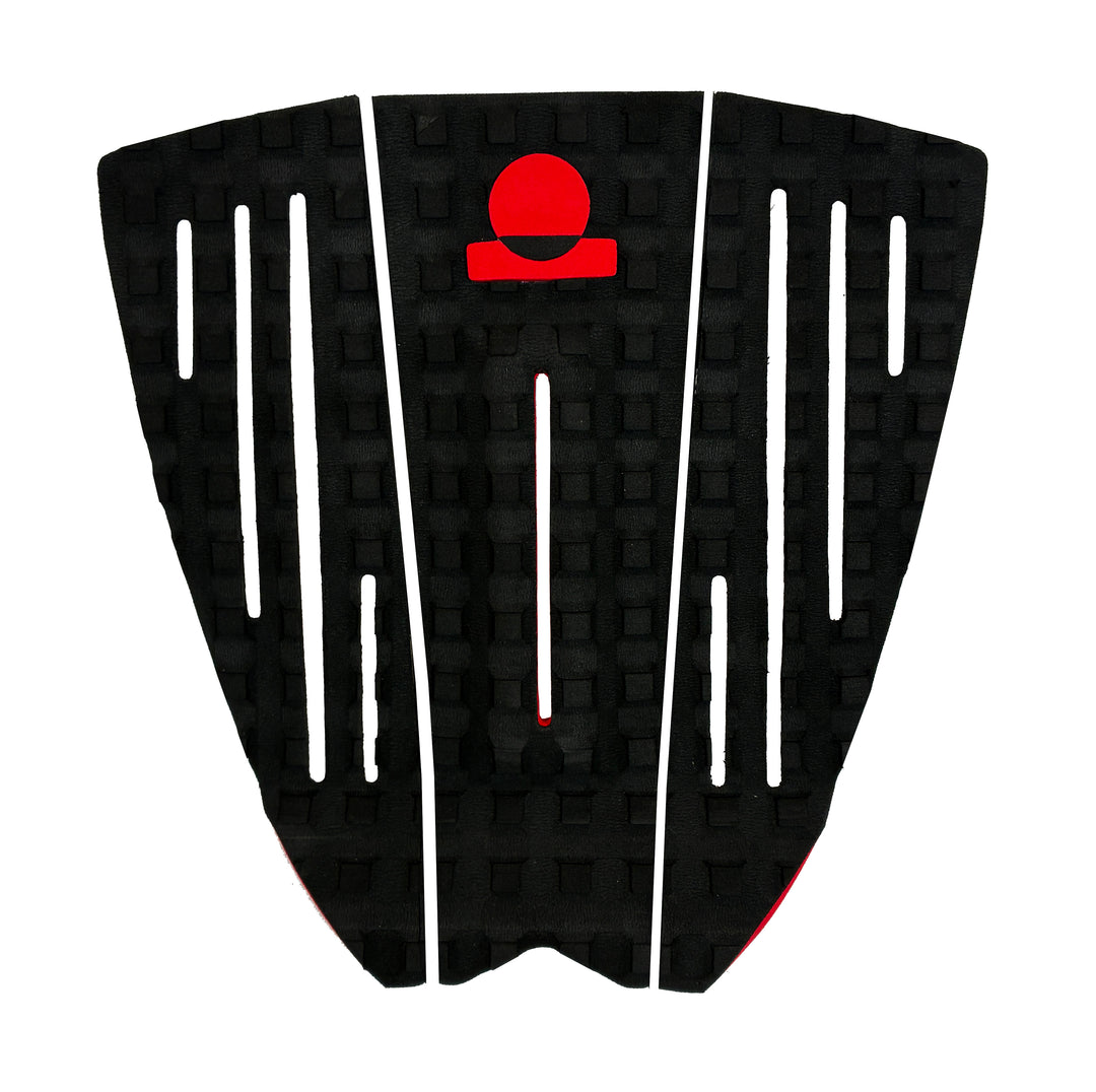 Summer vibes Session 3-Piece GROM SIZE surfboard deck grip traction tail pad - Red
