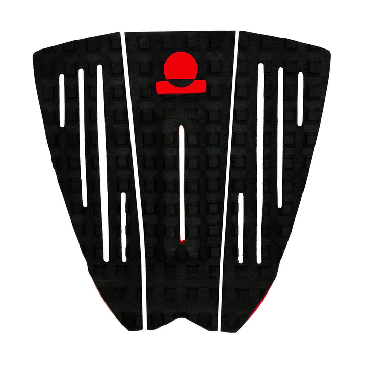 Summer vibes Session 3-Piece GROM SIZE surfboard deck grip traction tail pad - Red