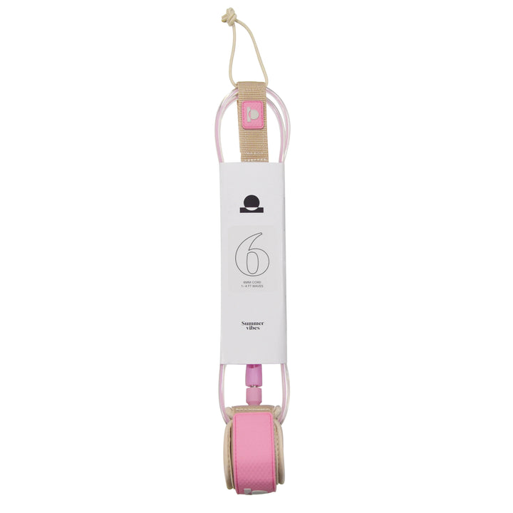 Summer vibes Session 6ft surfboard Leash Leg rope - Pink - Summer vibes