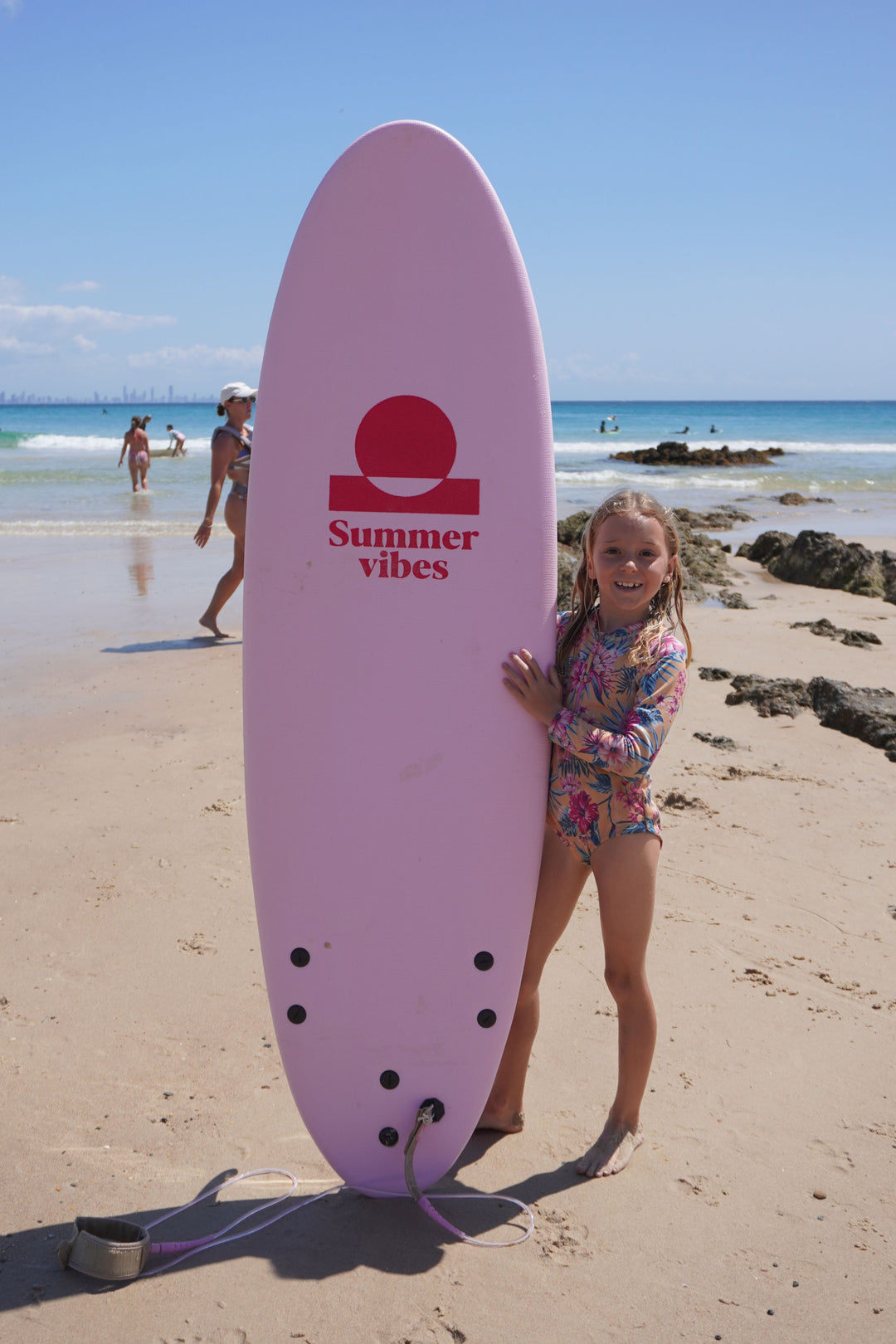 Summer vibes Mini Mal 6' Softboard - Pink Pink