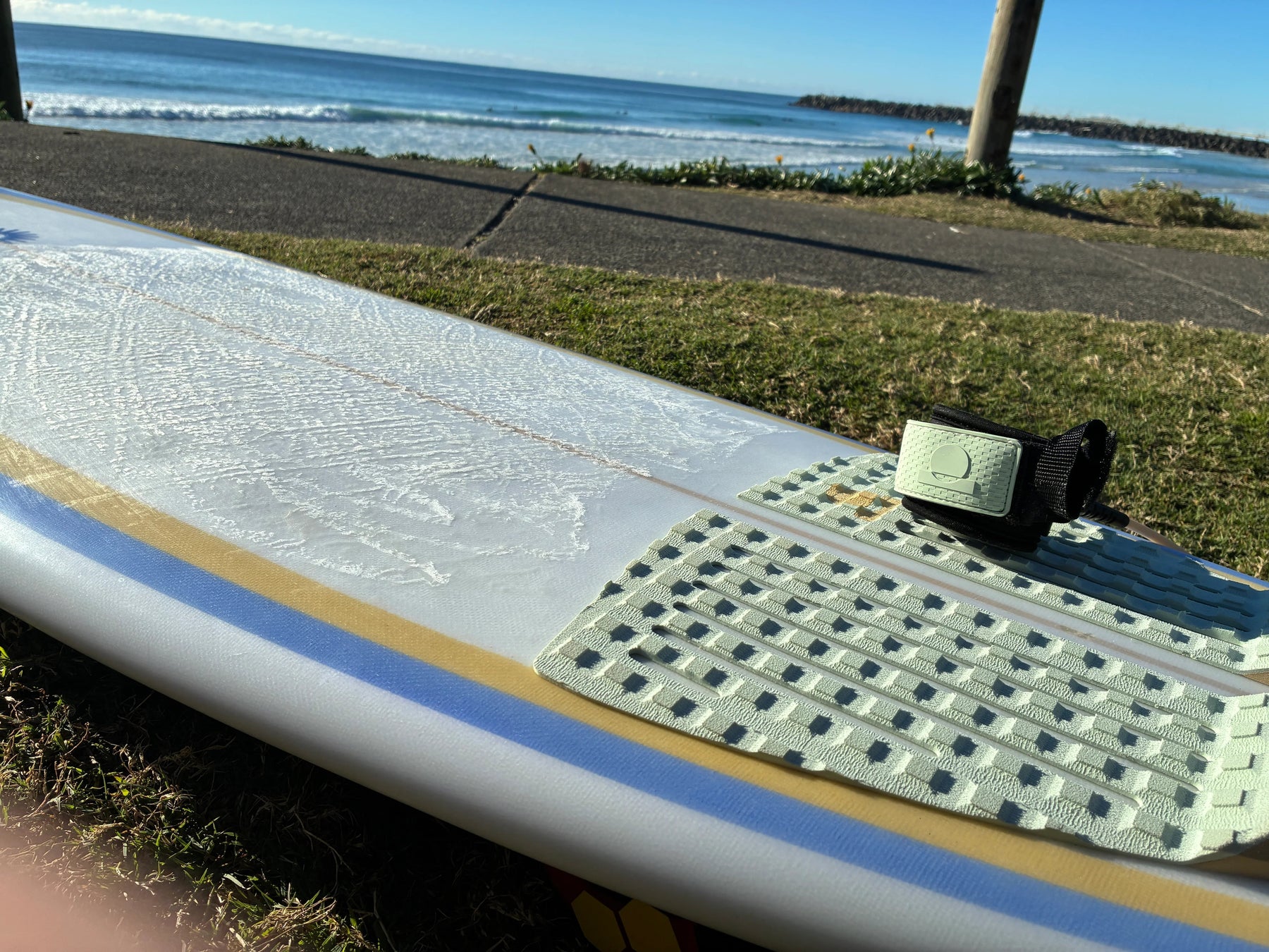 Summer vibes Fish Swallow Tail Surfboard – Blue / Tan