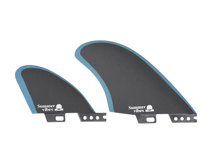 Summer vibes Quad Mid Keel 4-Fin Set FCSii Compatible – Black / Blue