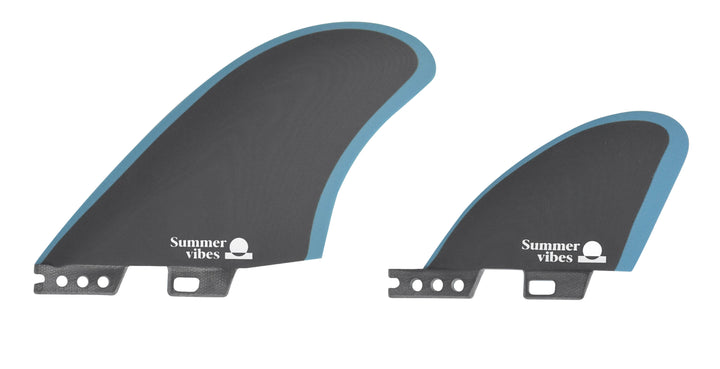 Summer vibes Quad Mid Keel 4-Fin Set FCSii Compatible – Black / Blue