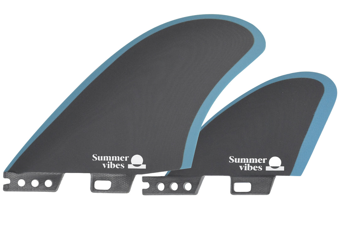 Summer vibes Quad Mid Keel 4-Fin Set FCiiCompatible - Black/Blue