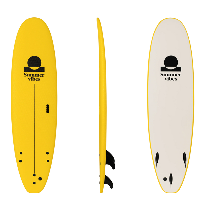 Summer vibes Stable Table Softboard  7'6" / 68L - Yellow with Handle
