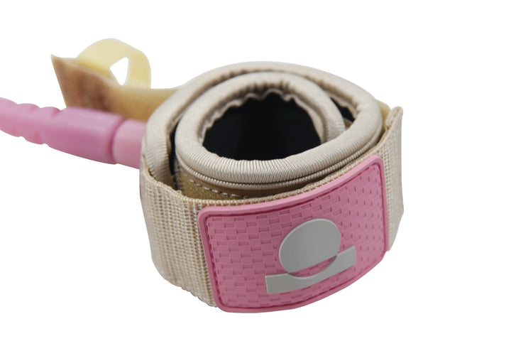 Summer vibes Session Bodyboard Bicep Coil Leash - Pink - Summer vibes