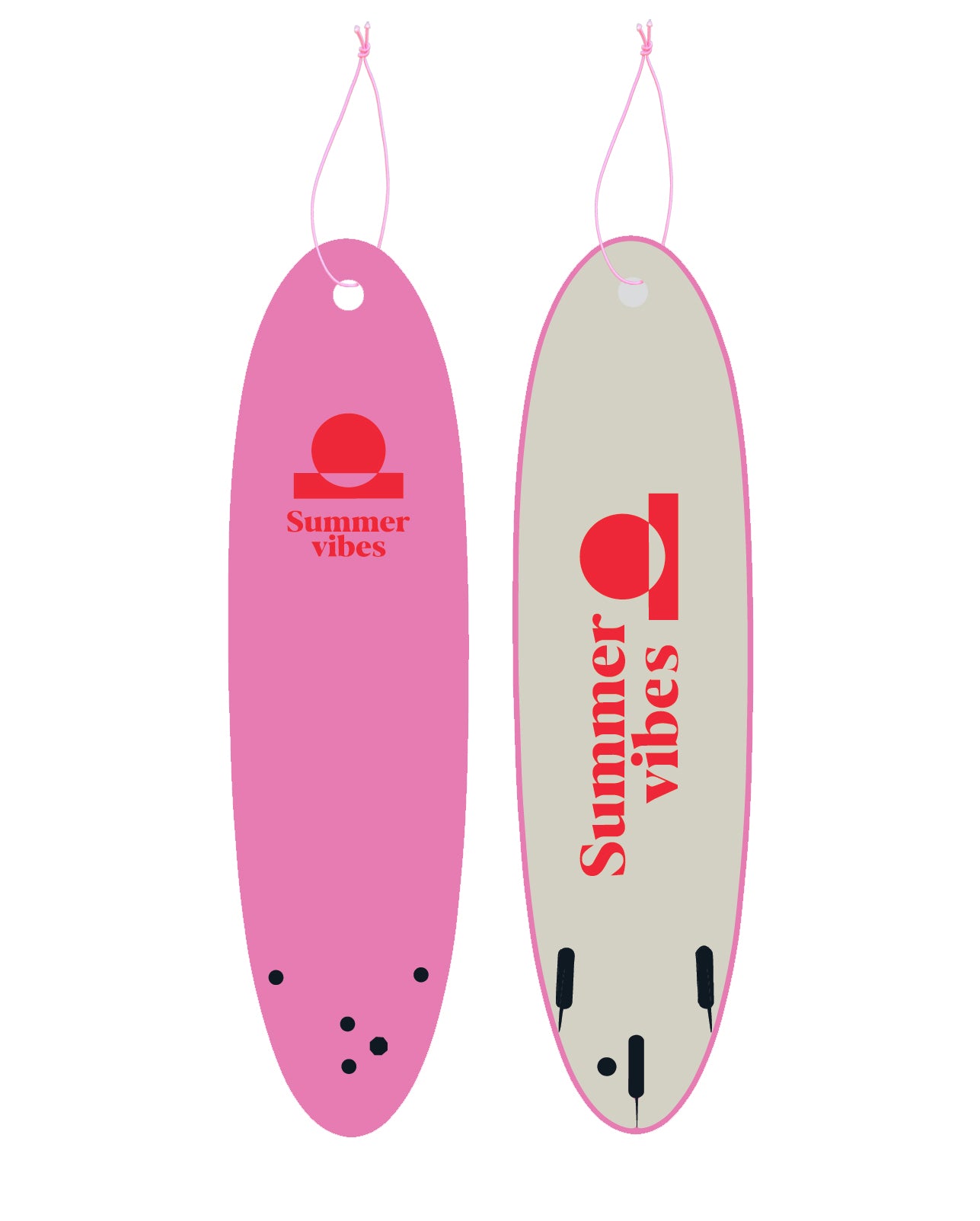 Summer vibes Car Air Freshener - Softboard – Pink Peach
