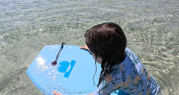 Summer vibes Sessions Bodyboard With Coil - Blue White