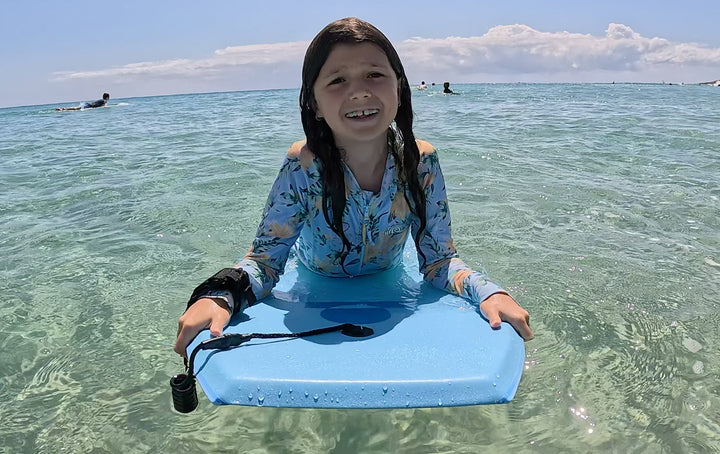 Summer vibes Sessions Bodyboard With Coil - Blue White