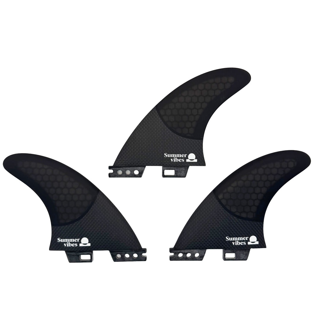 Summer vibes Power Fibreglass Honeycomb/Carbon Fins – Large – FCSii Compatible