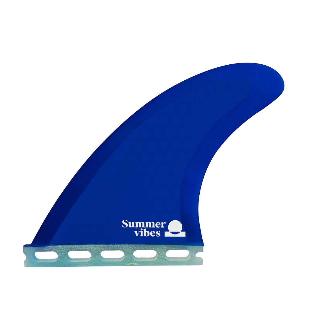 Summer vibes Power Thruster 3-Fin Set Medium Future Compatible - Lite Core blue fibreglass surfboard fins