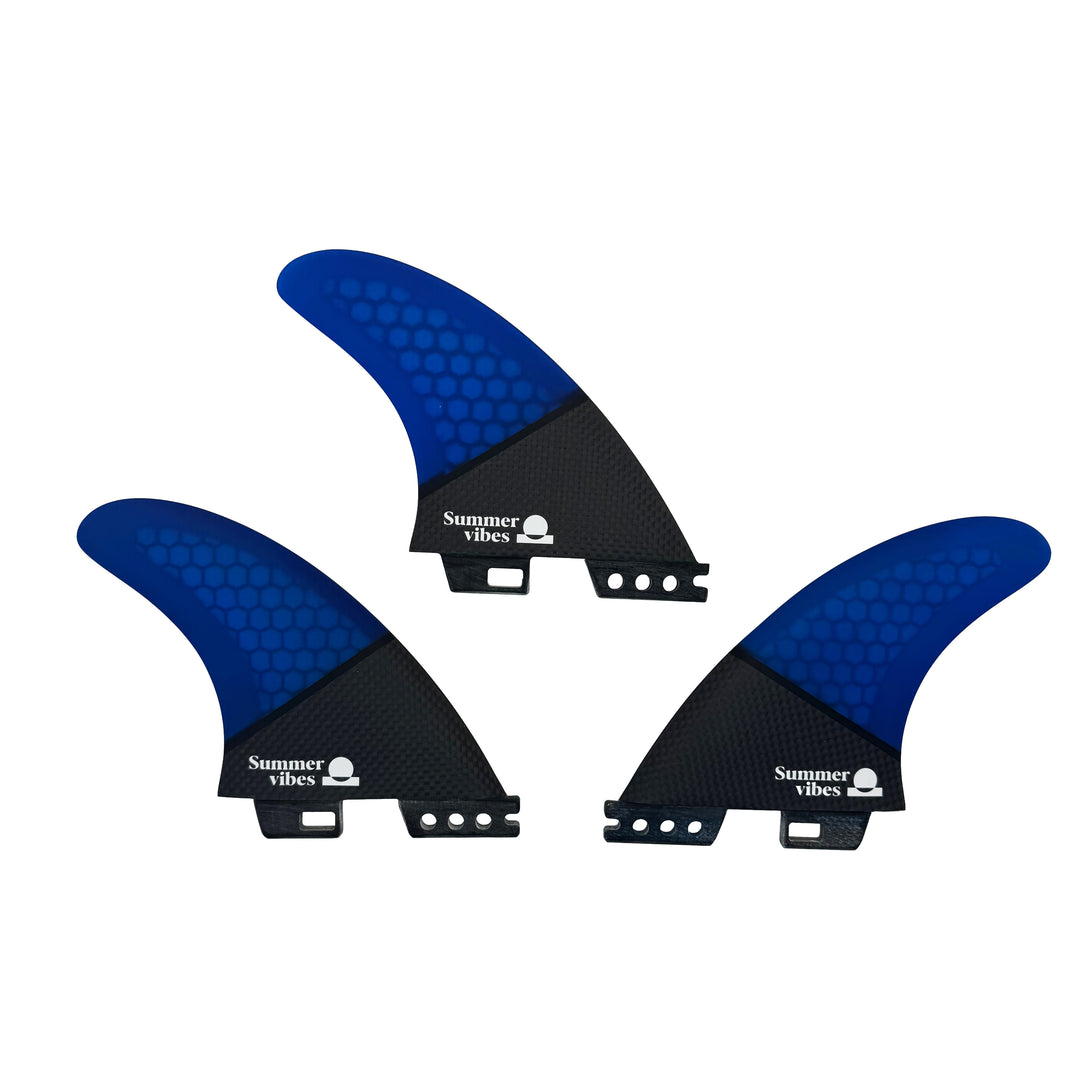 Summer vibes Power Fibreglass Honeycomb/Carbon Fins – Small – FCSii Compatible