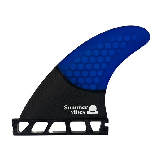 Summer vibes Power Fibreglass Honeycomb/Carbon Fins – Small – Future Compatible Blue