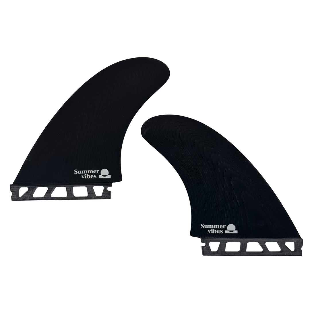 Summer vibes T1 Twin Fin Set Future Compat – Upright Honeycomb Fibreglass. Black
