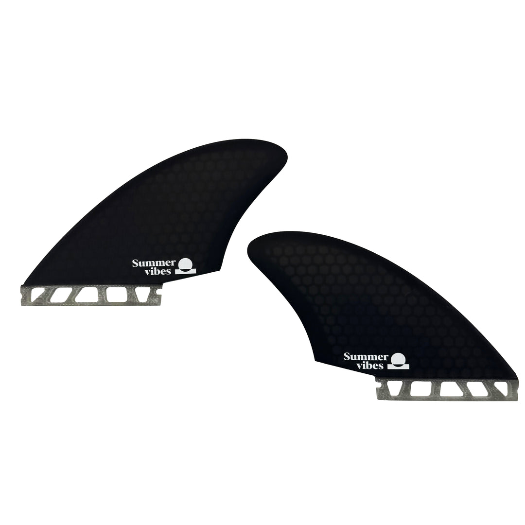 Summer vibes Twin Fin K1 Keel Set Future Compat - Honeycomb Fibreglass – Black