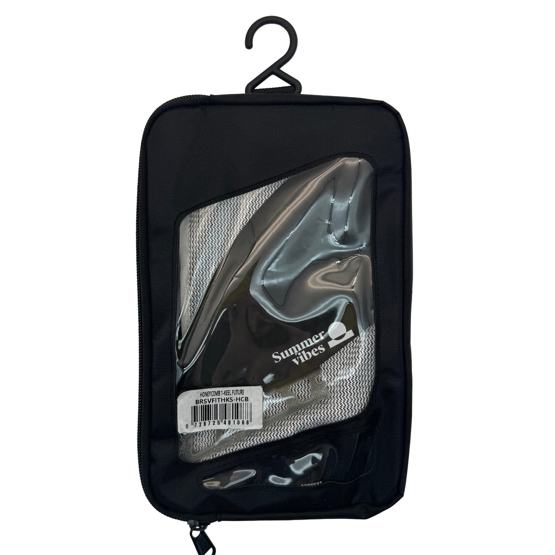 Summer vibes Twin Fin K1 Keel Set Future Compat - Honeycomb Fibreglass – Black