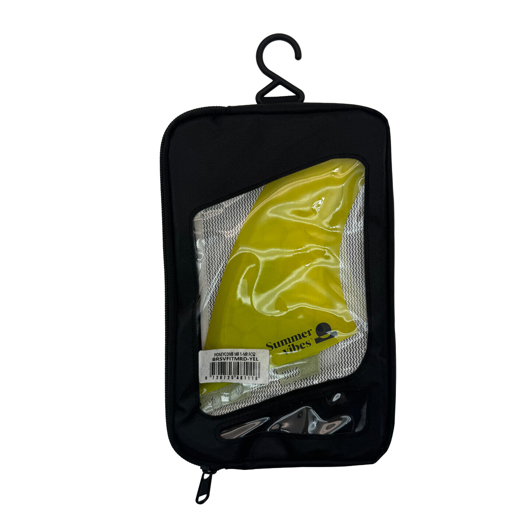 Summer vibes Twin Fin MR1 Set FCSii Compatible – Yellow Honeycomb Fibreglass
