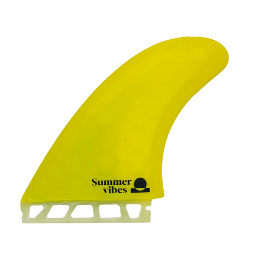 Summer vibes Twin Fin MR1 Set Future Compatible – Honeycomb Fibreglass Yellow