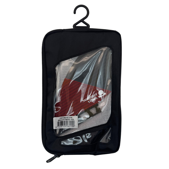 Summer vibes Twin Fin Red K2 Keel Set Future Compatible - Fibreglass – Red / Black