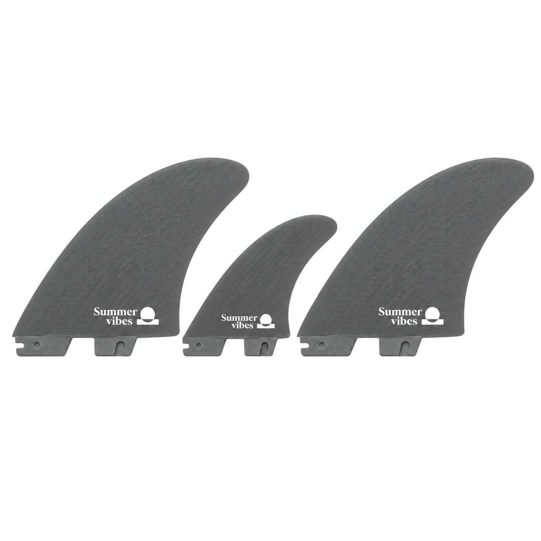Summer vibes grey FCSii compatible twin and trailer fin set
