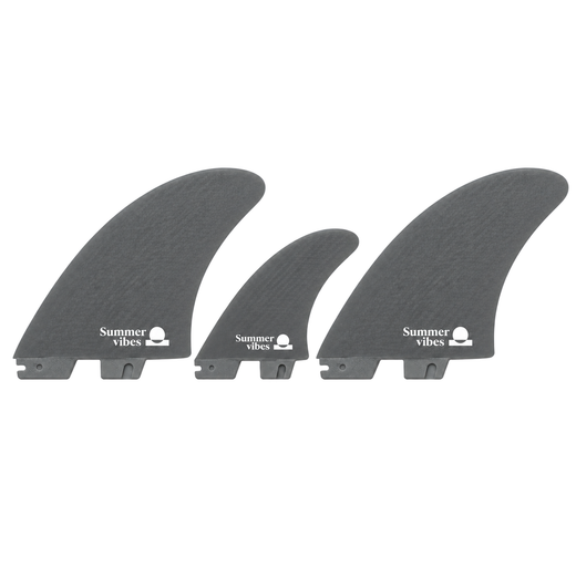 Summer vibes Twin + Trailer 2+1 Fin Set FCSii Compatible – Grey