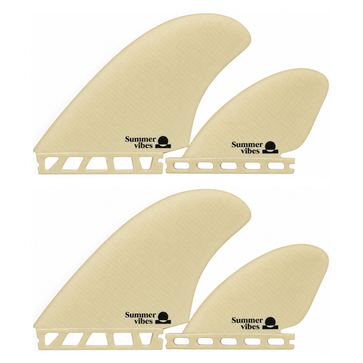 Summer vibes Quad Mid Keel 4-Fin Set Future Compatible – Cream