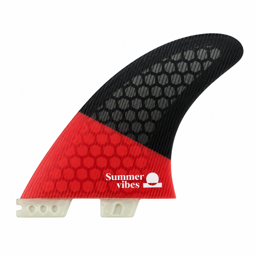 Summer vibes Power Thruster 3-Fin Set Medium FCSii Compatible – Red