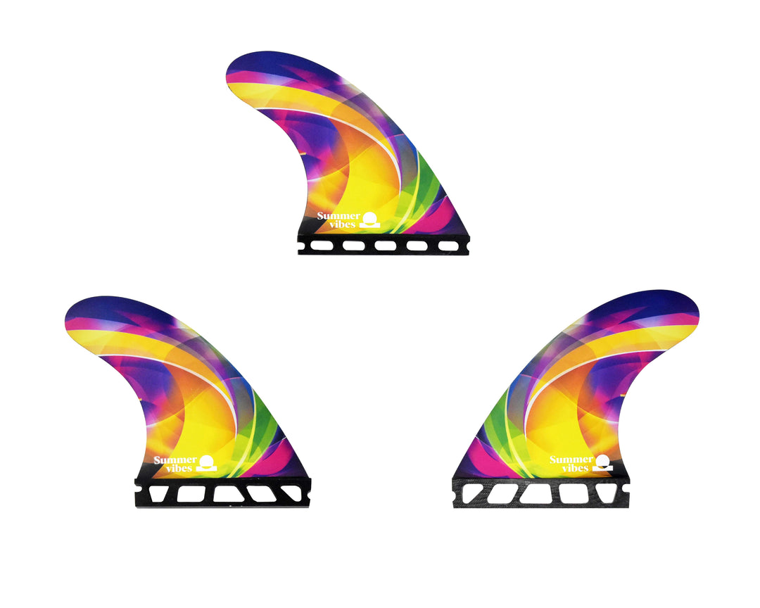 Summer vibes 5G Medium Thruster 3-Fin Set FuturCompatible