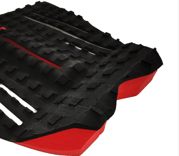 Summer vibes Session 3-Piece GROM SIZE surfboard deck grip traction tail pad - Red - Summer vibes