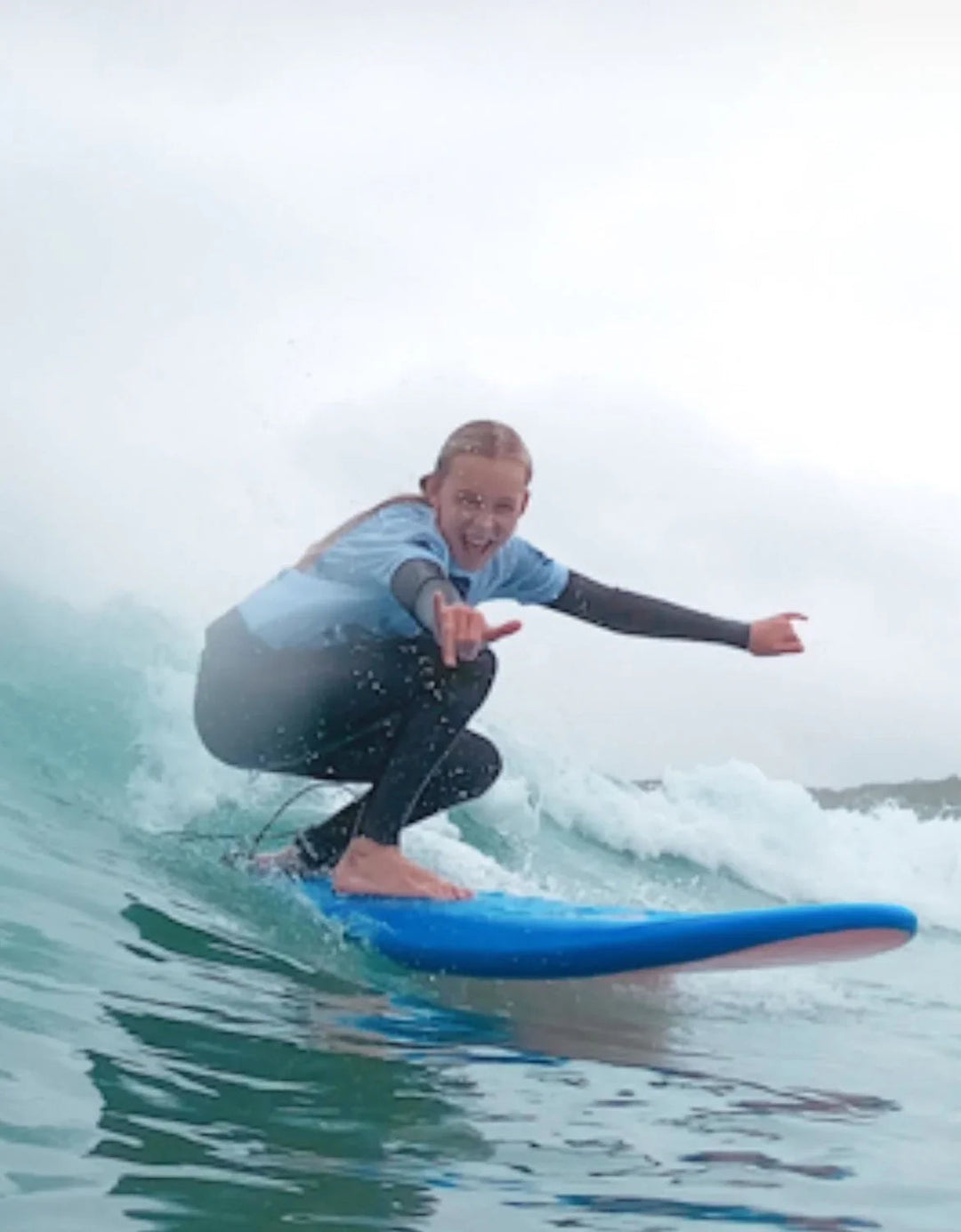 Summer vibes Stable Table Softboard with Handle - Blue white